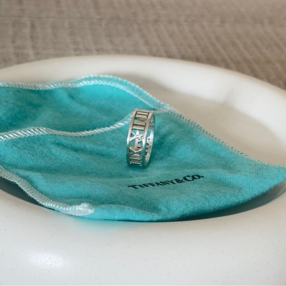 Tiffany & Co. Jewelry - Tiffany & Co. Authentic Ring Classic Roman Numerals Band Sterling Silver Size 7